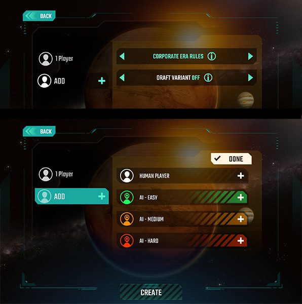 Choosing the Local option lets you create a new game on your local device.