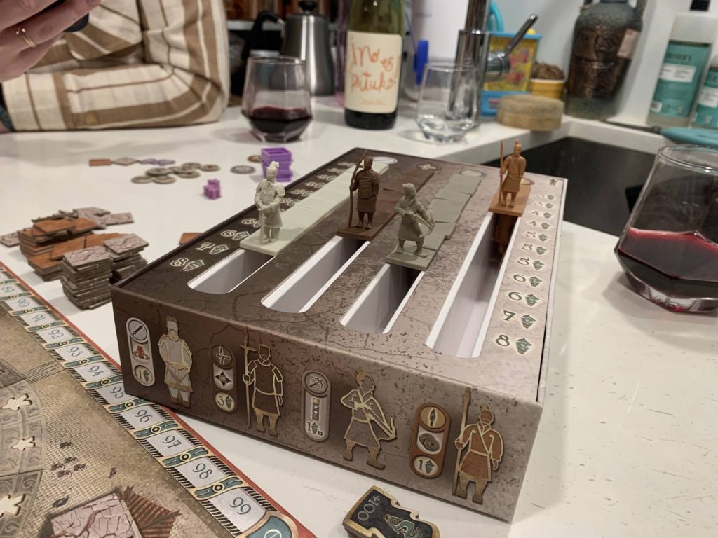 The display box for the four Warrior statues.
