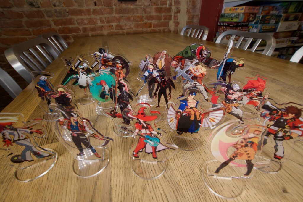 21 plastic standees out on the table.