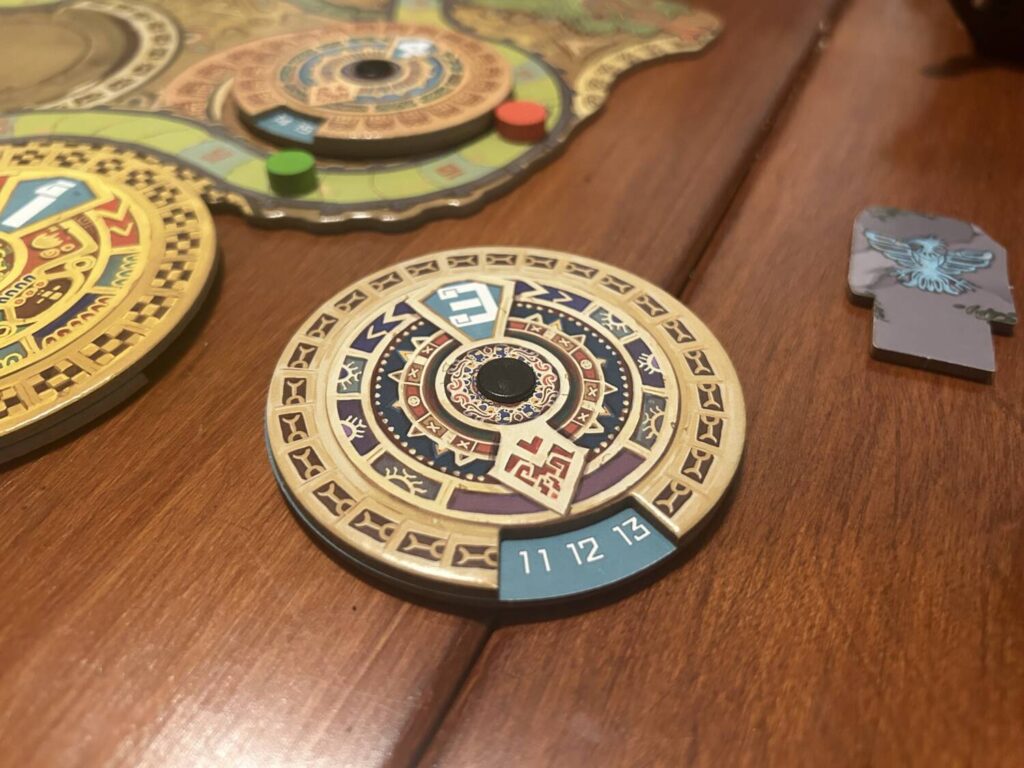 A guessing wheel with a window of three.