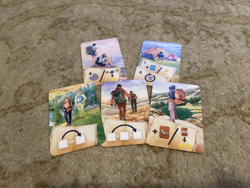 The five starting player cards.