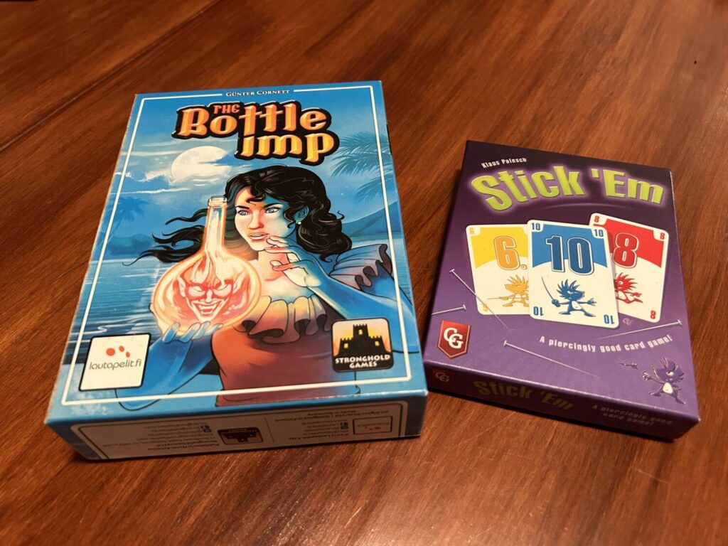 Copies of Bottle Imp and Stick 'em.