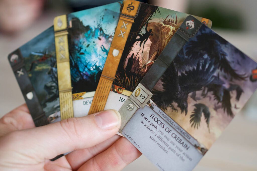 A hand of cards.