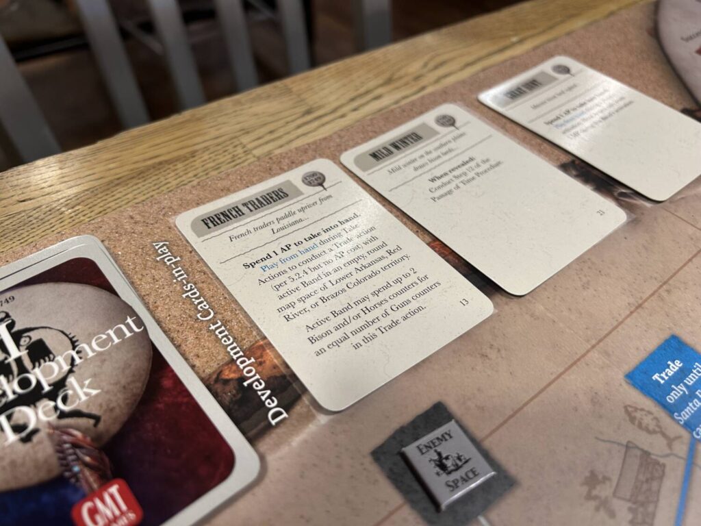 The Development Deck brings history into the design. Three cards are revealed every round.