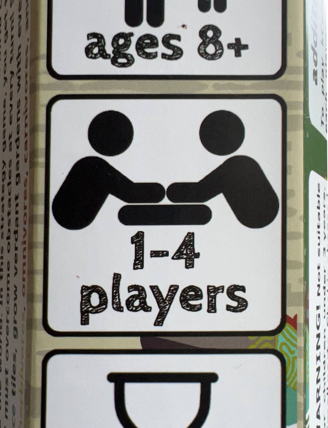 Icon and text for 1-4 players