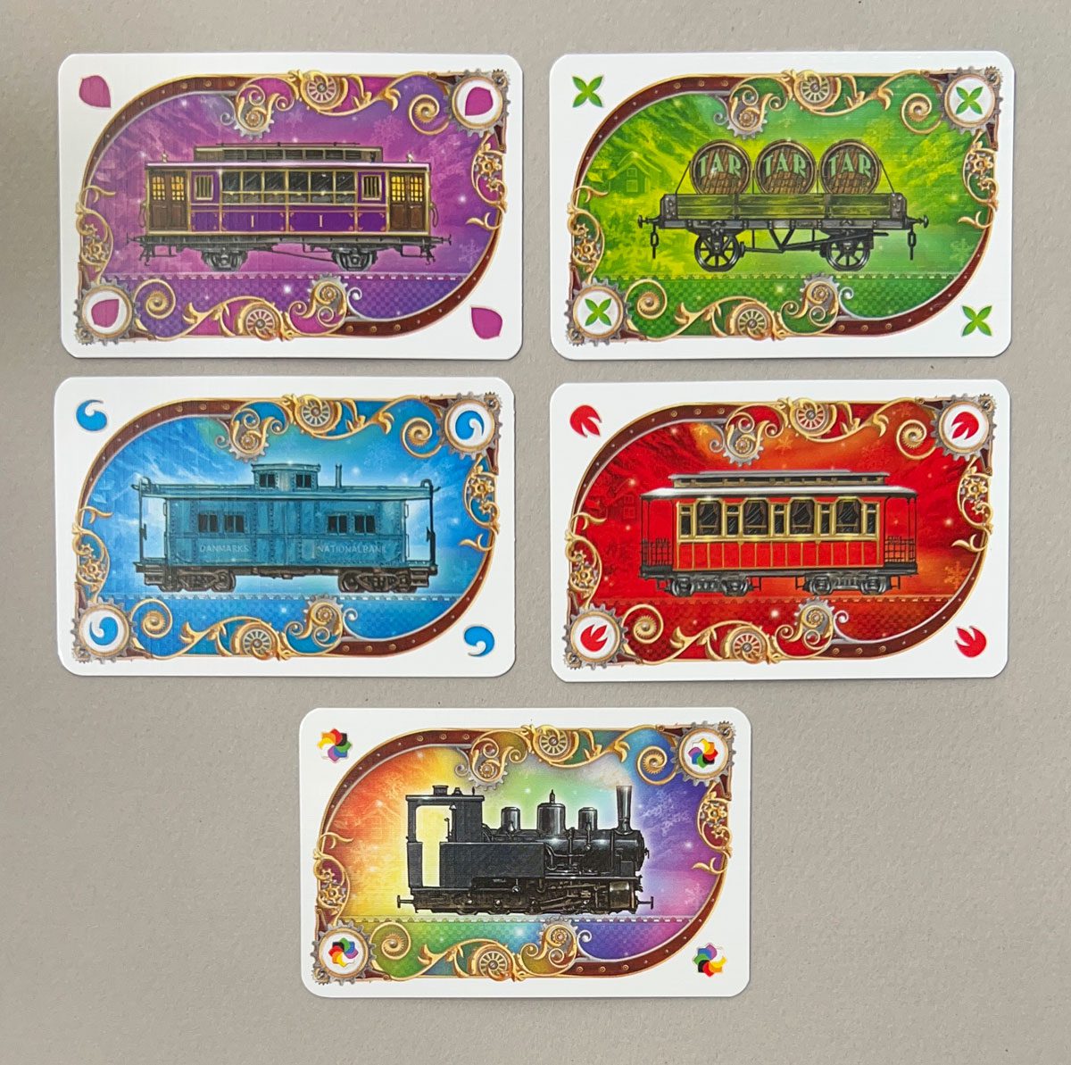 I'll compromise and say these cards were inspired by the psychedelic nature of the Northern Lights.