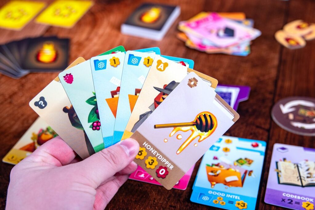A colorful hand of cands.