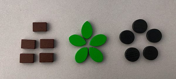 The three resources of Buru: Clay, Palm, and Ebony