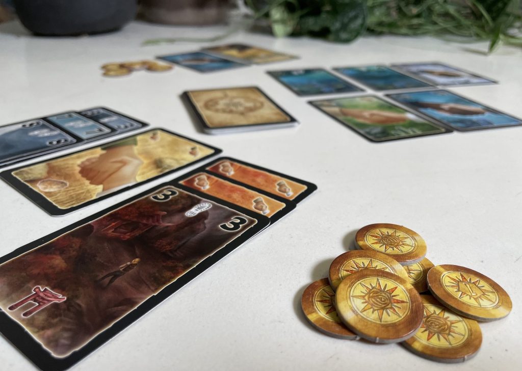 The play area for Lost Cities: Rivals