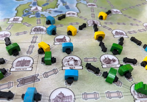A congested center of the board.