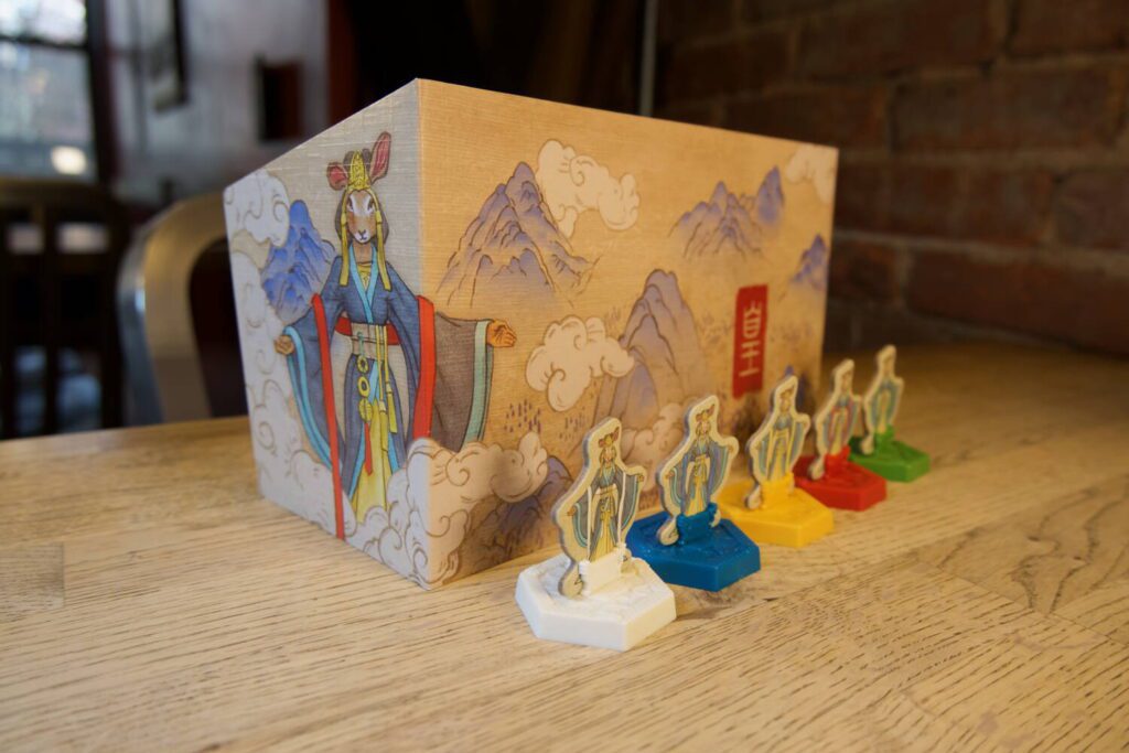 The front side of each player screen features a beautiful, period-appropriate landscape and a detailed portrait of the leader.