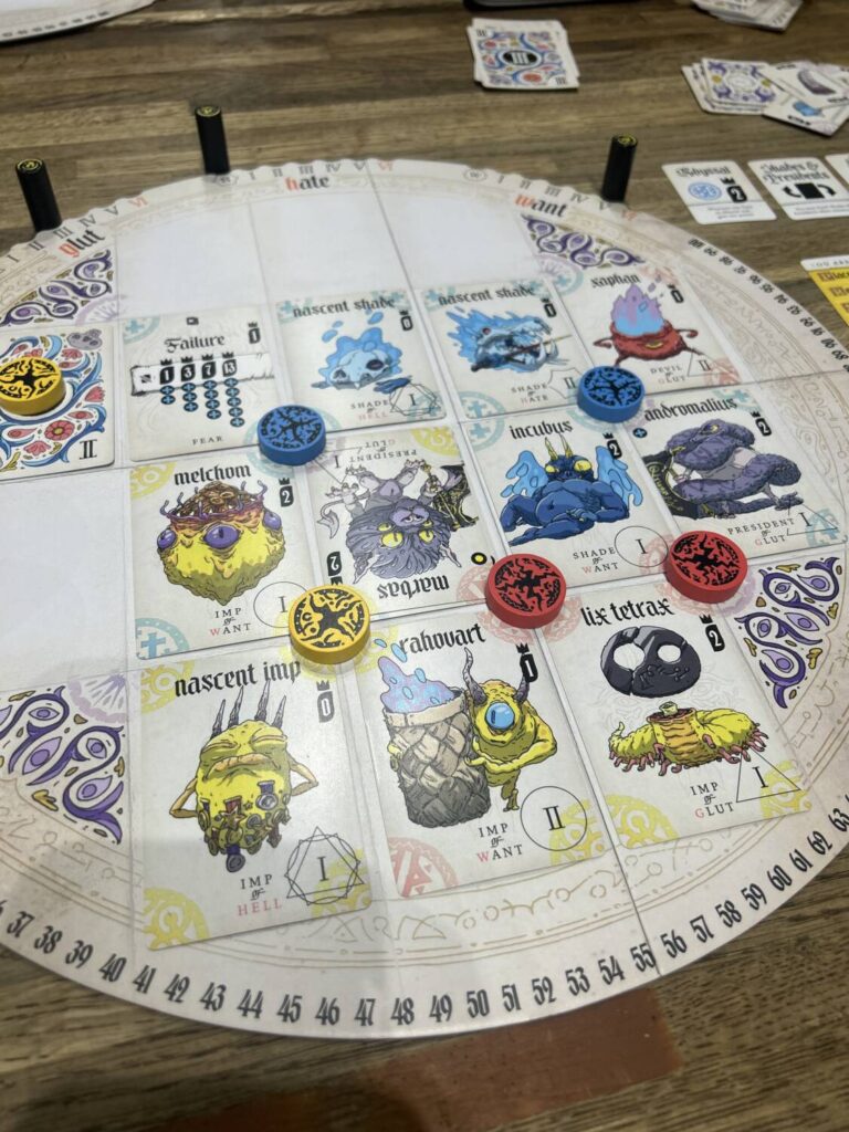 A very full player board.